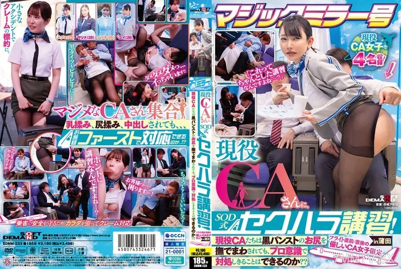 [無碼破解]SDMM-233 魔法鏡號現役空姐接受SOD式性騷擾講習！現役空姐被摸黑絲襪屁股，能否靠專業意識應對？飛行前後的溫柔空姐女子限定in蒲田